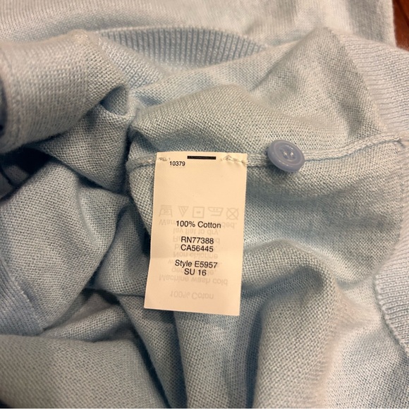 J. Crew Caryn Cardigan light blue 100% cotton super soft size XXS oversized - Picture 6 of 6